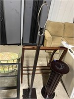 FLOOR LAMP AND PLANT STAND
