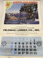 Feldman lumber 1990 calendar, Lancaster, Kentucky