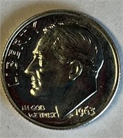 1963-P Roosevelt Silver Dime