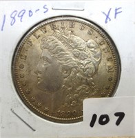 1890-S Morgan silver dollar