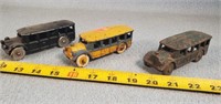 3 Cast Iron Buses