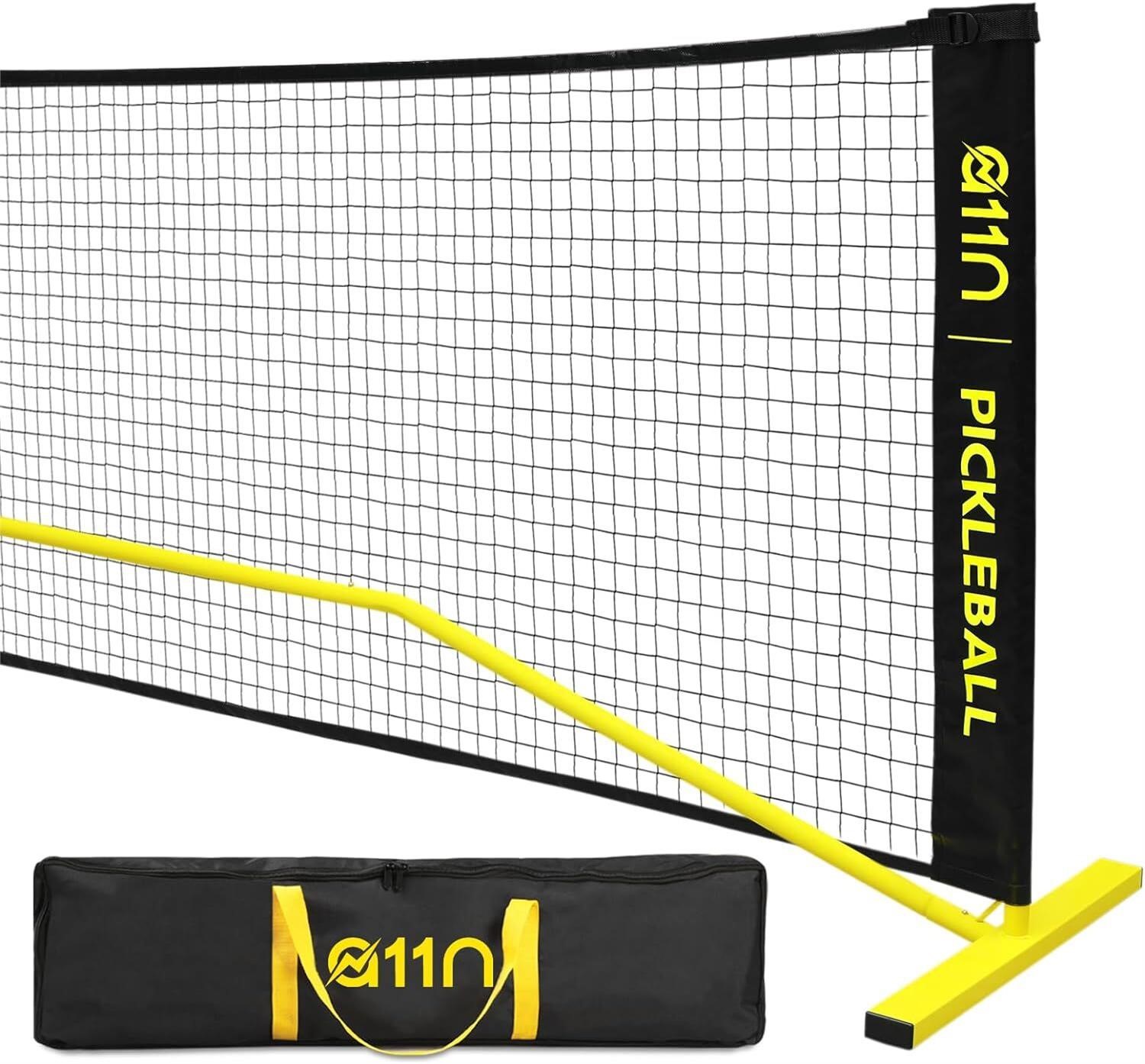 A11N Portable Pickleball Net - Yellow/Black