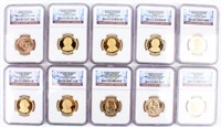 Coin  Certified NGC Presidential Dollars 10 Pcs.