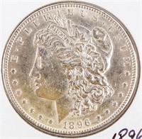 Coin 1896 Morgan Silver Dollar Brilliant Unc.