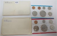 2 - 1974 Uncirculated P&D coin sets