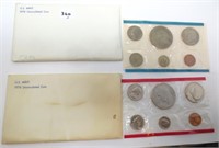 2 - 1976 Uncirculated P&D coin sets