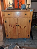 Wooden Cabinet on wheels