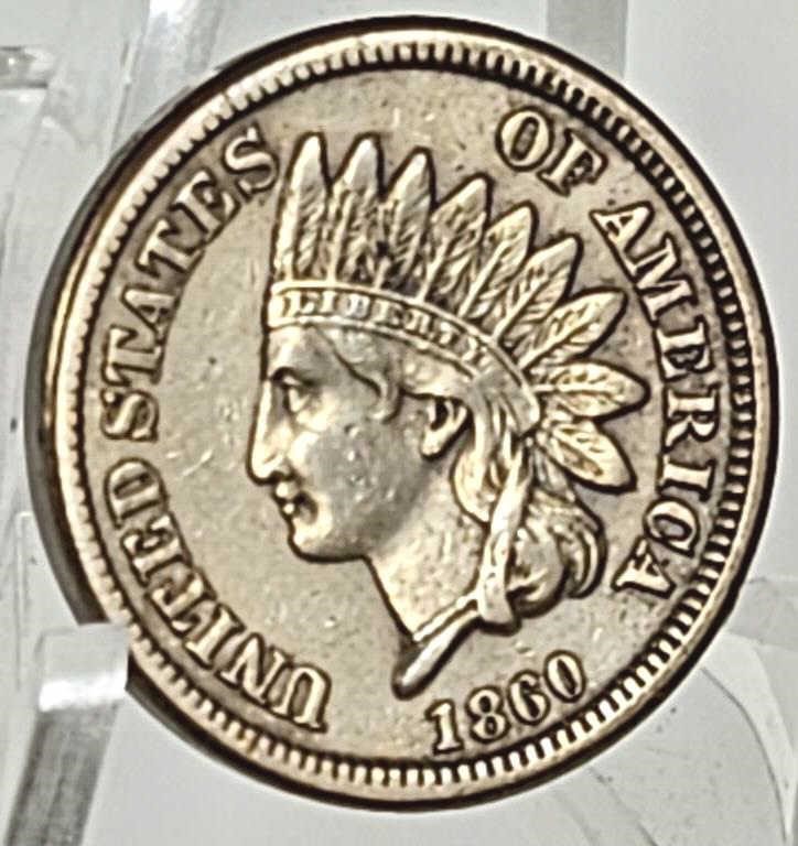 1860 U.S. Indian Head Cent AU/MS