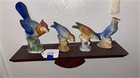 4 - Bird Figurines and Shelf