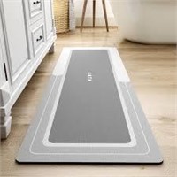 Montvoo 17"x50" Grey Bathroom Rug AZ5