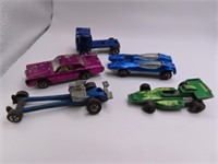 (5) 70s era REDLINE HotWheels Toy Cars as is