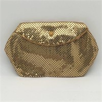 Whiting And Davis Mesh Goldtone Purse