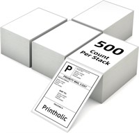 Printholic 4 x 6 Fanfold Direct Thermal Labels, 50