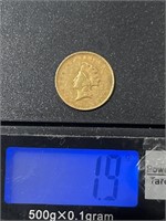 1854 gold dollar