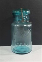 Vintage Ball Ideal Blue Glass Mason Jar with Wire