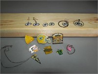 Misc Packers Pins,earrings Jewelry Lot Etc