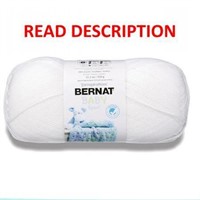 Bernat Baby Sport #3 Light Acrylic Yarn  White 10.