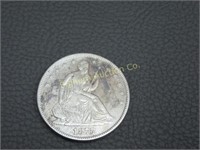 Silver 1875 Seated Liberty Half Dollar