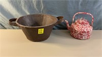 Metal Kettle with Tea Pot