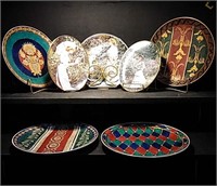 Seven decorative plates