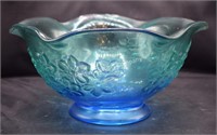 (S2) 10" Blue Ombre Floral Bowl