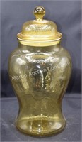 (S2) Amber Glass Apothecary Jar w/ Lid