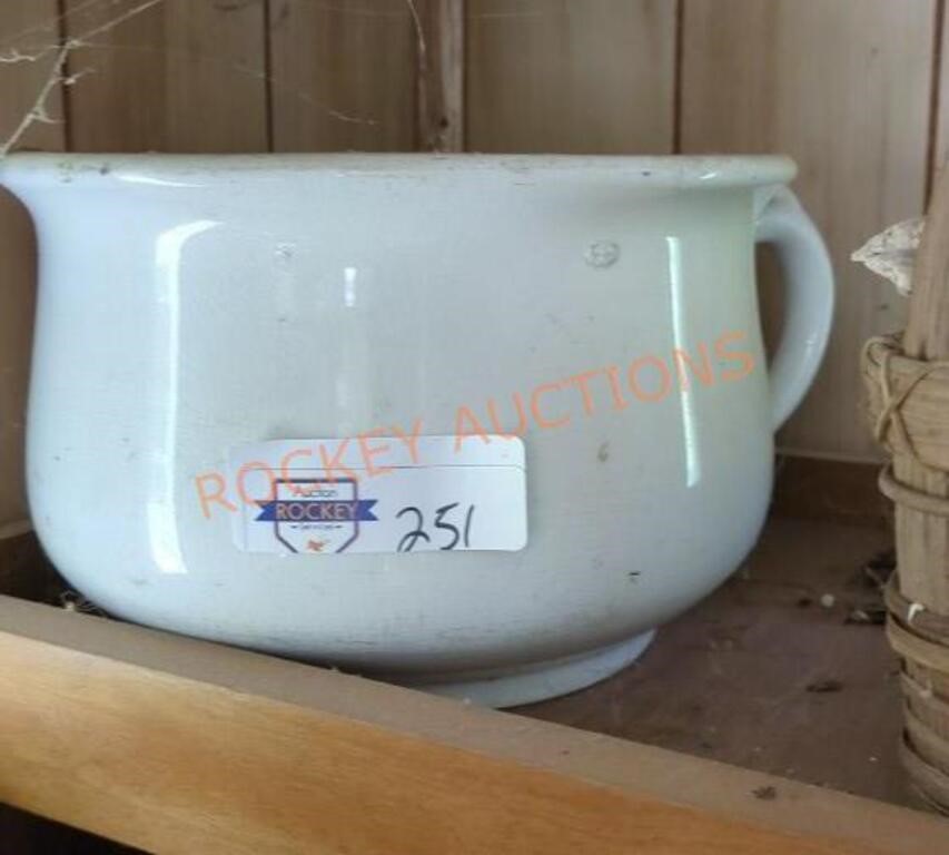 vintage ironstone chamber pot