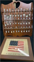 Souvenir Spoons/Rack, Flag Picture