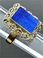 Vintage Lapis Cocktail Ring