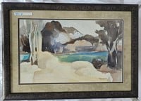 55A  Jane Rider Watercolor Signed