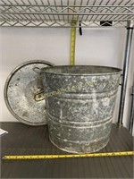 Galvanized bucket for canning 12" tall