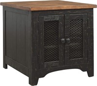 Farmhouse Rectangular End Table with Storage