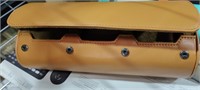Leather Travel Watch Case - Pumpkin - Quad Watch
