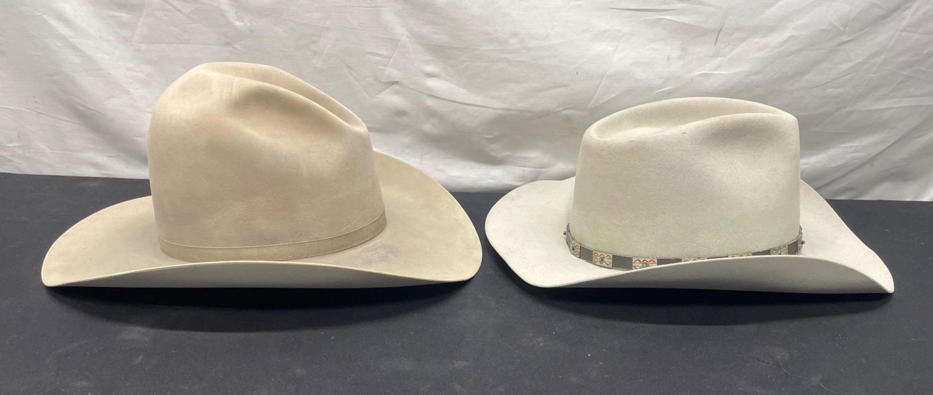 Pair Of Cowboy Hats; Beaver