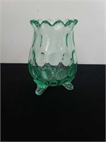 5 inch Green Glass vase