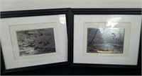 16x13-in matted framed foil pictures
