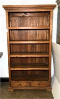 Nice Wooden Shelving Unit with Slat Sides & Two