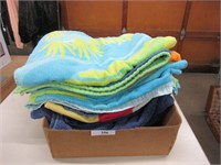 5) kids colorful beach towels