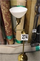 Heavy Brass Floor Lamp (Possibly Stiffel) with