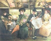 Painting of Passengers on Trolley