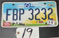 Ohio 2016 Bicentential Aviation License Plates