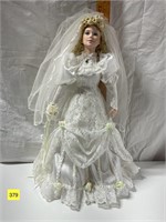 Vtg Porcelain Wedding Doll