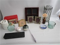 Misc Items,Brass Pic Frames,Glass Pen,Nik Naks