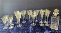 Huge lot of Crystal glasses & Decanter CHTOWN PU
