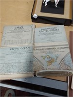 4 Maps 1940's, Several Prints,  etc