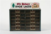 OLD HICKORY SHOE LACES METAL PARTS CABINET