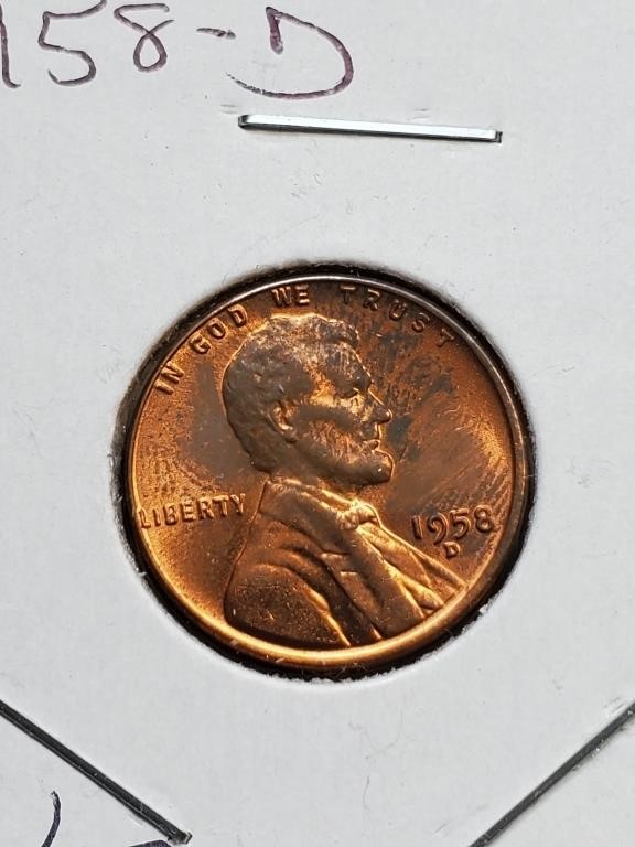 BU 1958-D Wheat Penny