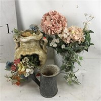 Silk Flowers with Pots
