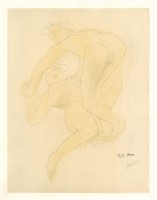 Auguste Rodin pochoir (Figure feminine)