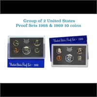 1968 & 1969 United Stated Mint Proof Set In Origin